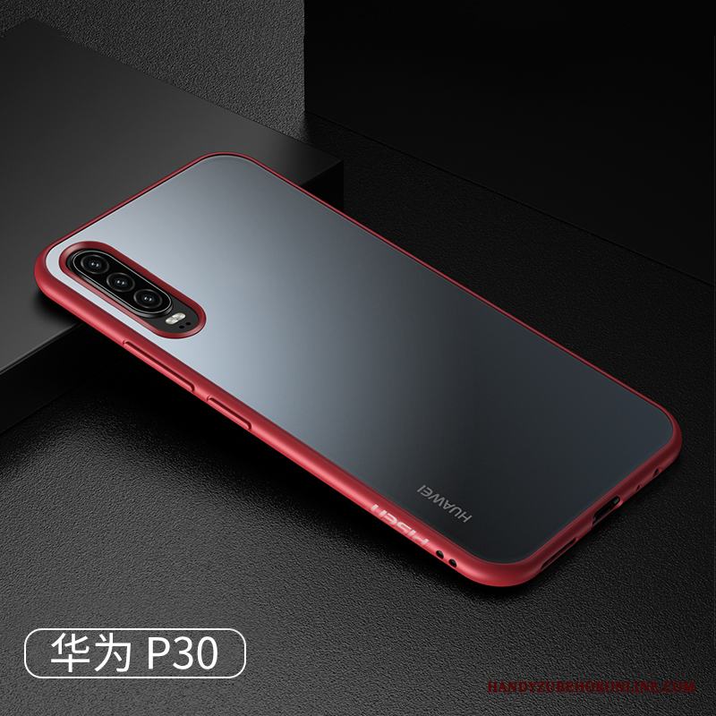 Huawei P30 Skal Telefon All Inclusive Nubuck Svart Slim Glidskydds Enkel