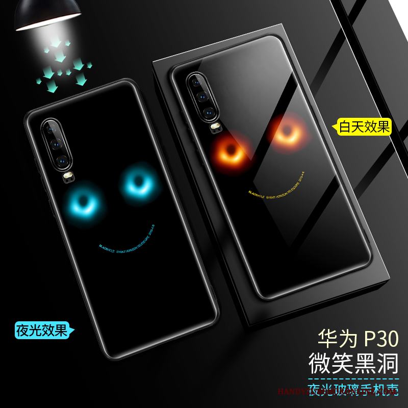 Huawei P30 Skal Telefon Fallskydd Glas Lysande Slim Trend Varumärke All Inclusive