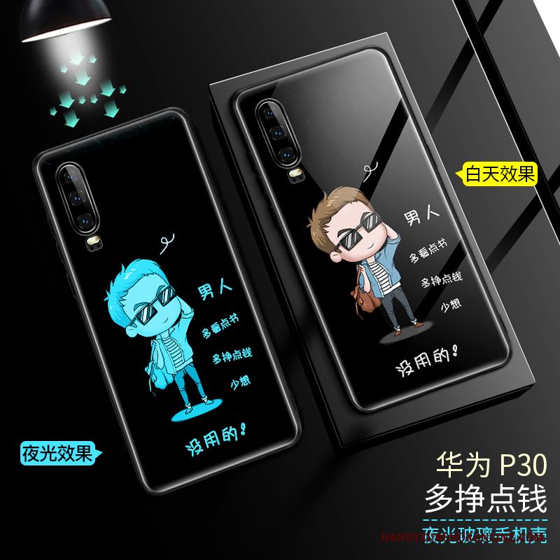 Huawei P30 Skal Telefon Fallskydd Glas Lysande Slim Trend Varumärke All Inclusive
