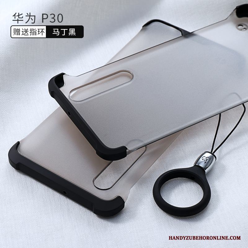 Huawei P30 Skal Transparent Personlighet Slim Skydd Hård Nubuck Pratkvarn