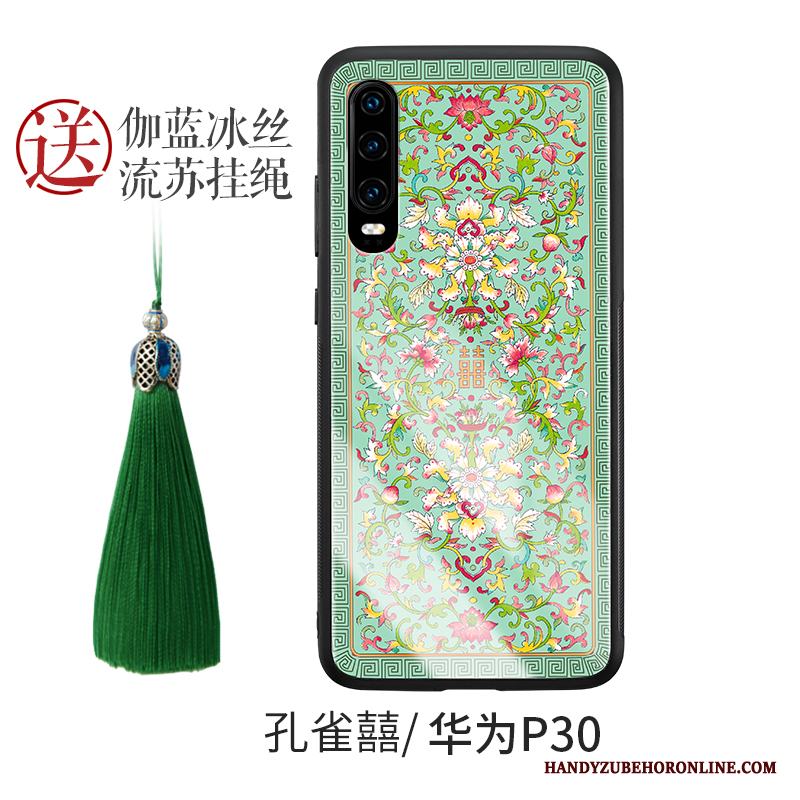 Huawei P30 Skal Trend Glas Fodral All Inclusive Silikon Fallskydd Kreativa