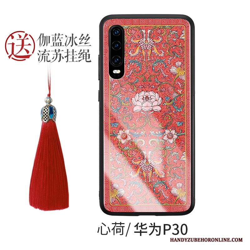 Huawei P30 Skal Trend Glas Fodral All Inclusive Silikon Fallskydd Kreativa