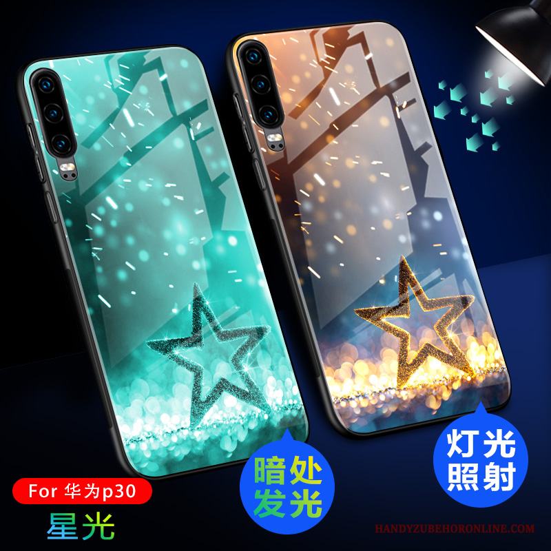 Huawei P30 Vacker Skal Telefon Glas Skydd Kreativa All Inclusive Lysande