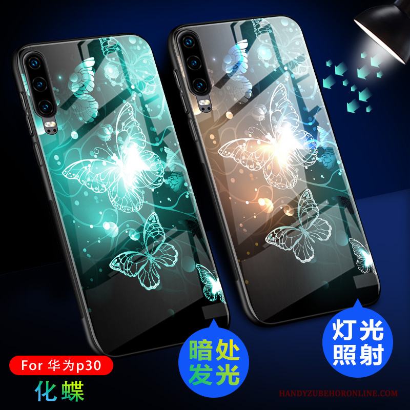 Huawei P30 Vacker Skal Telefon Glas Skydd Kreativa All Inclusive Lysande