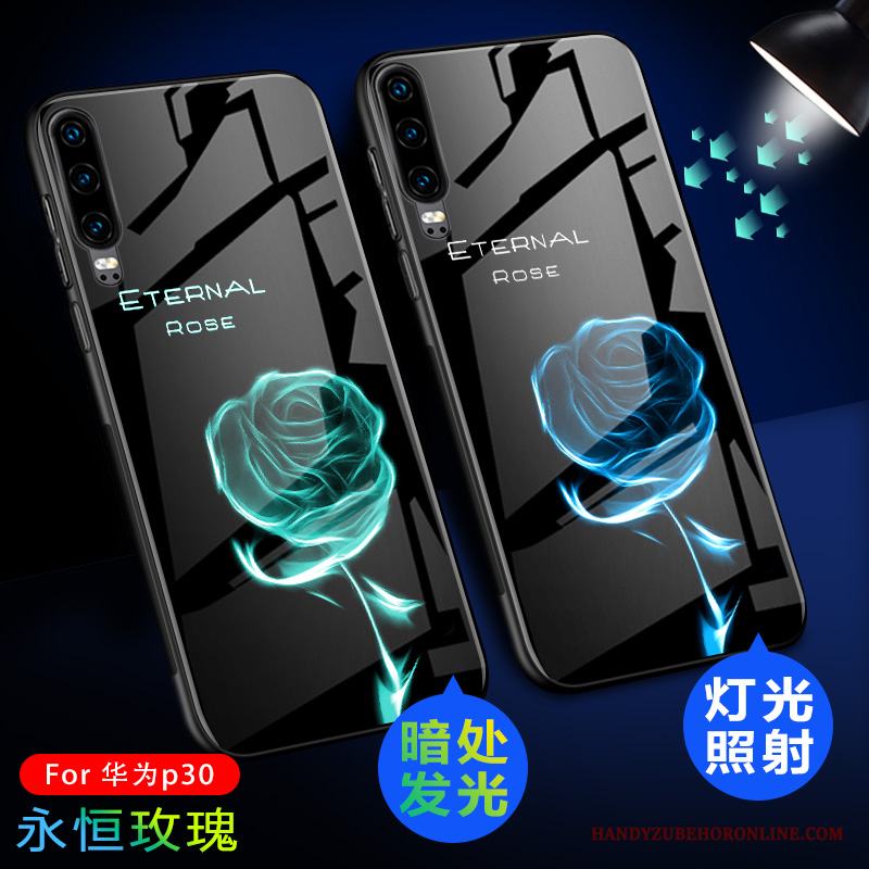 Huawei P30 Vacker Skal Telefon Glas Skydd Kreativa All Inclusive Lysande