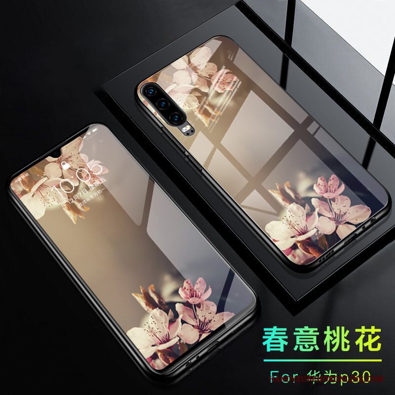 Huawei P30 Vacker Skal Telefon Glas Skydd Kreativa All Inclusive Lysande
