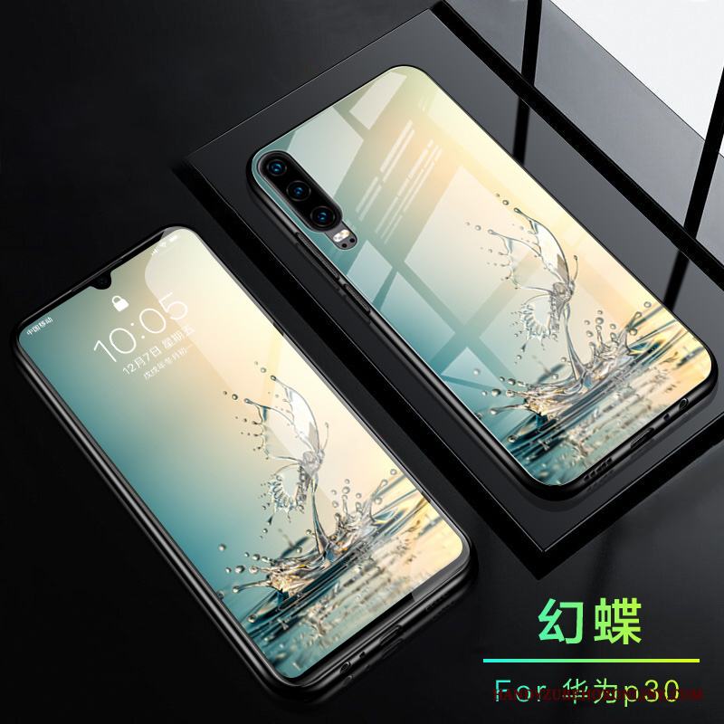 Huawei P30 Vacker Skal Telefon Glas Skydd Kreativa All Inclusive Lysande