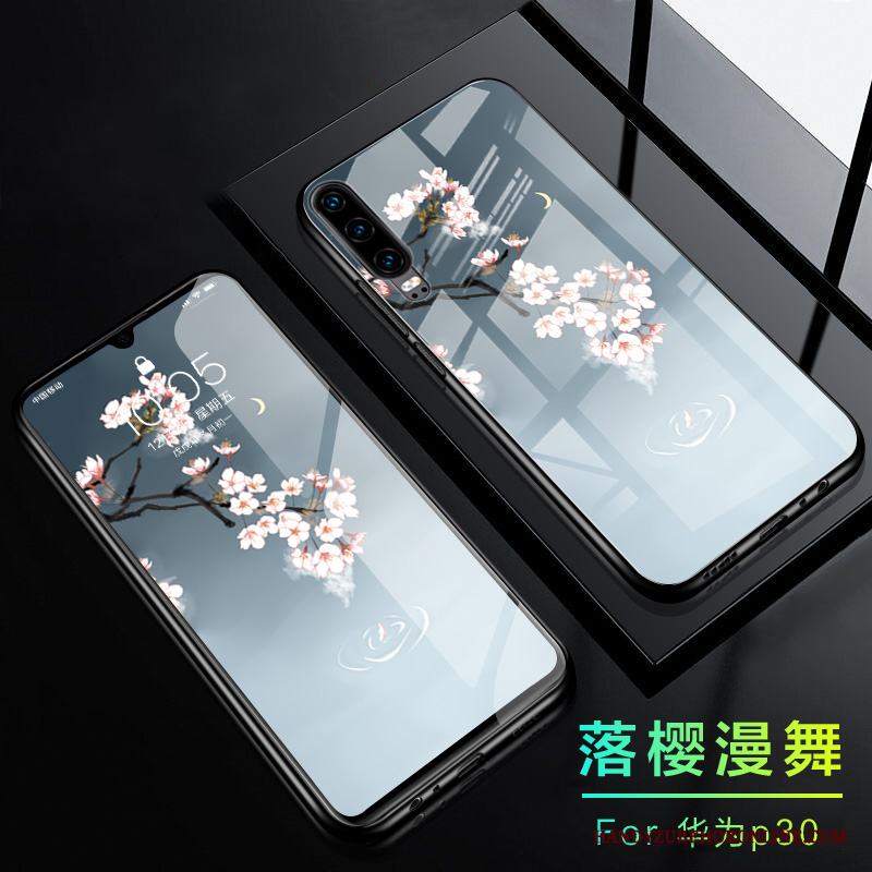 Huawei P30 Vacker Skal Telefon Glas Skydd Kreativa All Inclusive Lysande