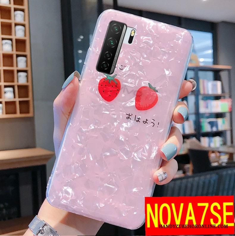 Huawei P40 Lite 5g Rosa Skal Telefon Net Red Ny All Inclusive Fallskydd Vacker