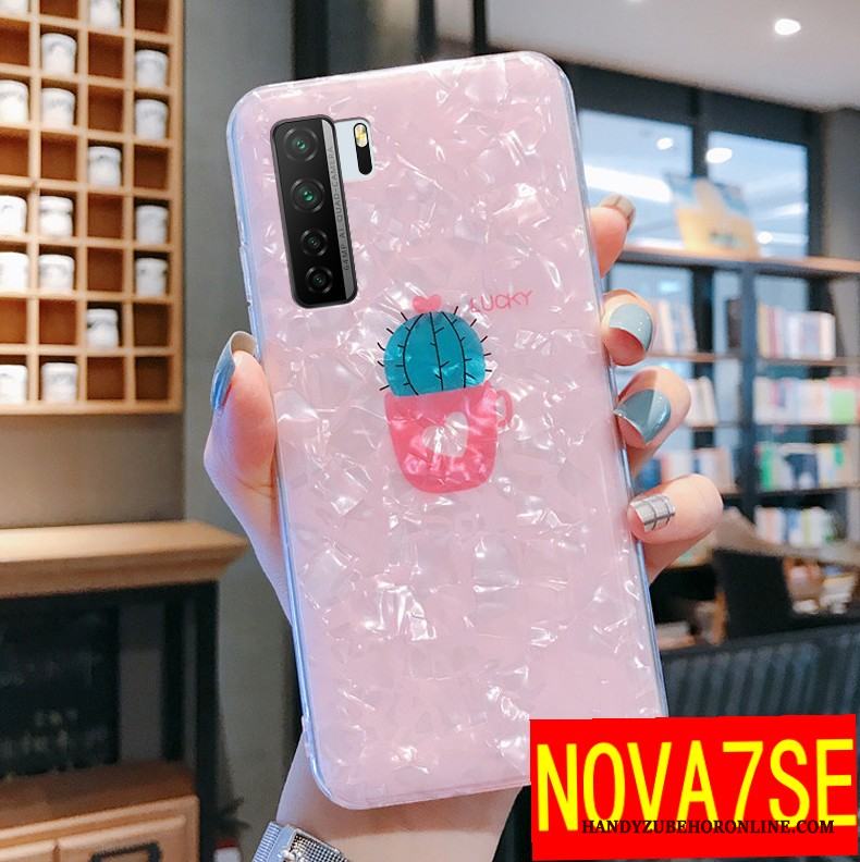 Huawei P40 Lite 5g Rosa Skal Telefon Net Red Ny All Inclusive Fallskydd Vacker