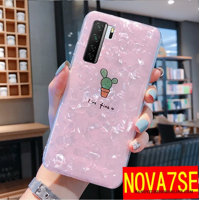 Huawei P40 Lite 5g Rosa Skal Telefon Net Red Ny All Inclusive Fallskydd Vacker