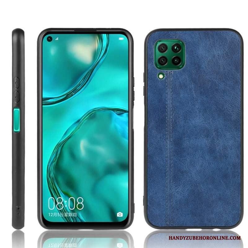 Huawei P40 Lite Mjuk Skydd Fodral Blå Enkel All Inclusive Skal