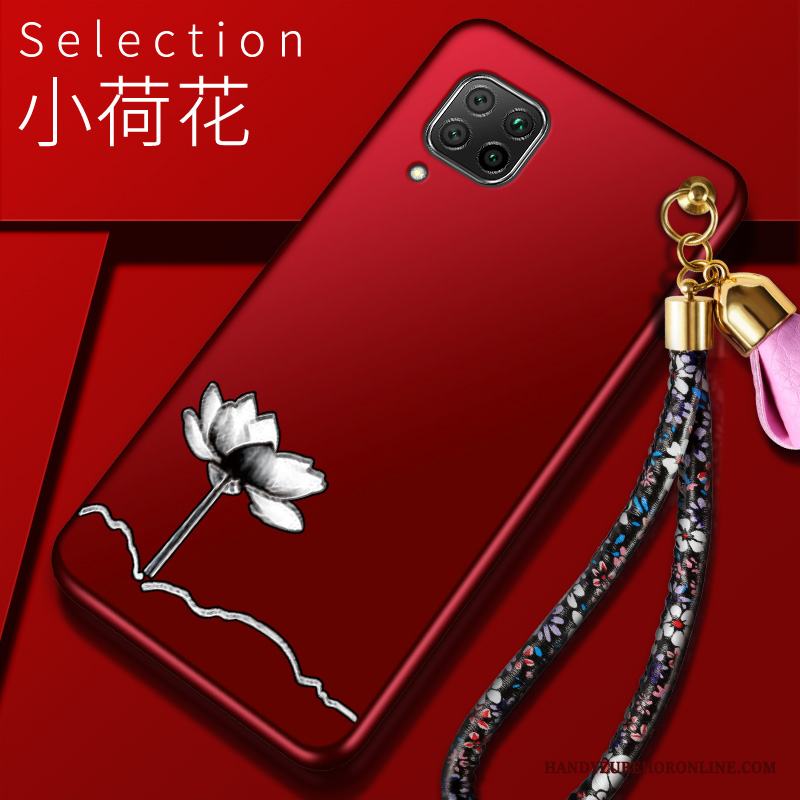 Huawei P40 Lite Trend Varumärke Net Red Röd Kreativa Skal Enkel Fallskydd