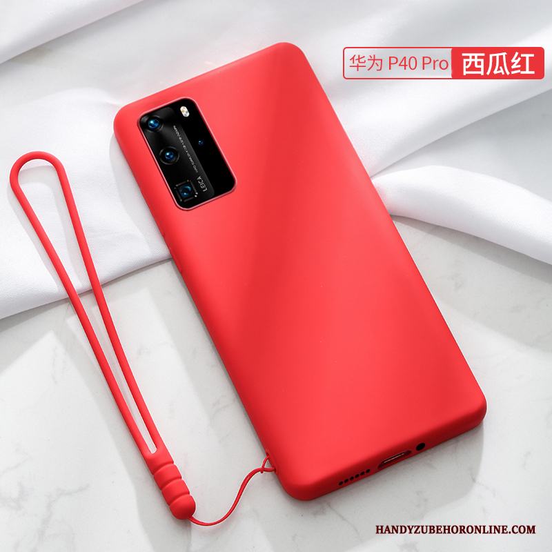 Huawei P40 Pro All Inclusive Skal Telefon Röd Fallskydd Personlighet Fodral Net Red