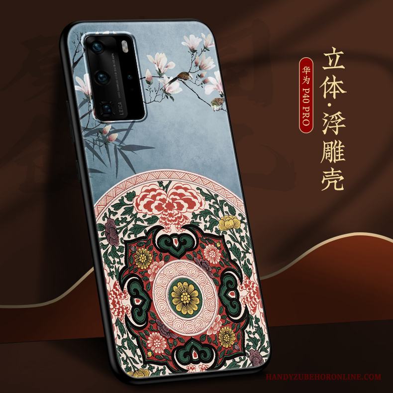 Huawei P40 Pro Skal Nubuck Fodral Trend Varumärke Ljus All Inclusive Vind Kinesisk Stil