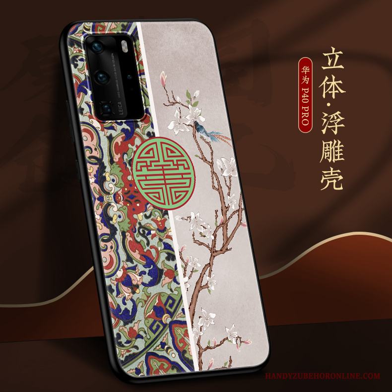 Huawei P40 Pro Skal Nubuck Fodral Trend Varumärke Ljus All Inclusive Vind Kinesisk Stil