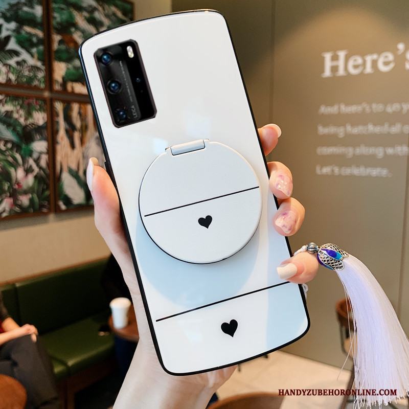 Huawei P40 Pro Trend Varumärke Skal Telefon Ny Ungdom Kreativa Personlighet Vit