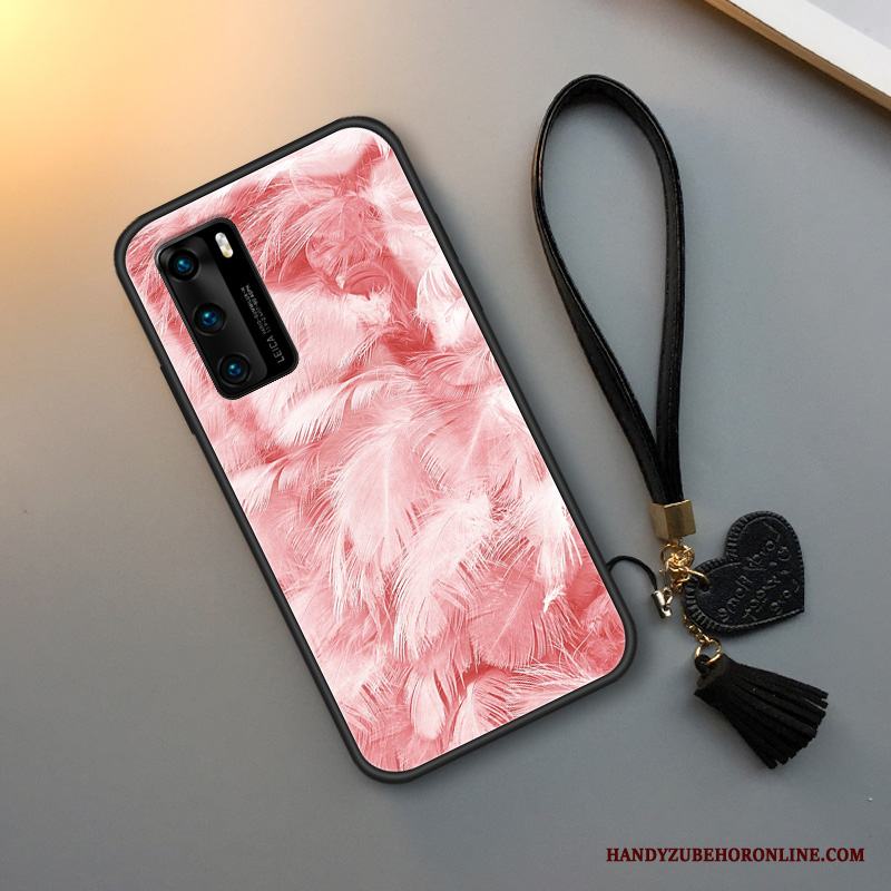 Huawei P40 Skal Net Red Personlighet Fodral Skydd Kreativa Trend Fjäder