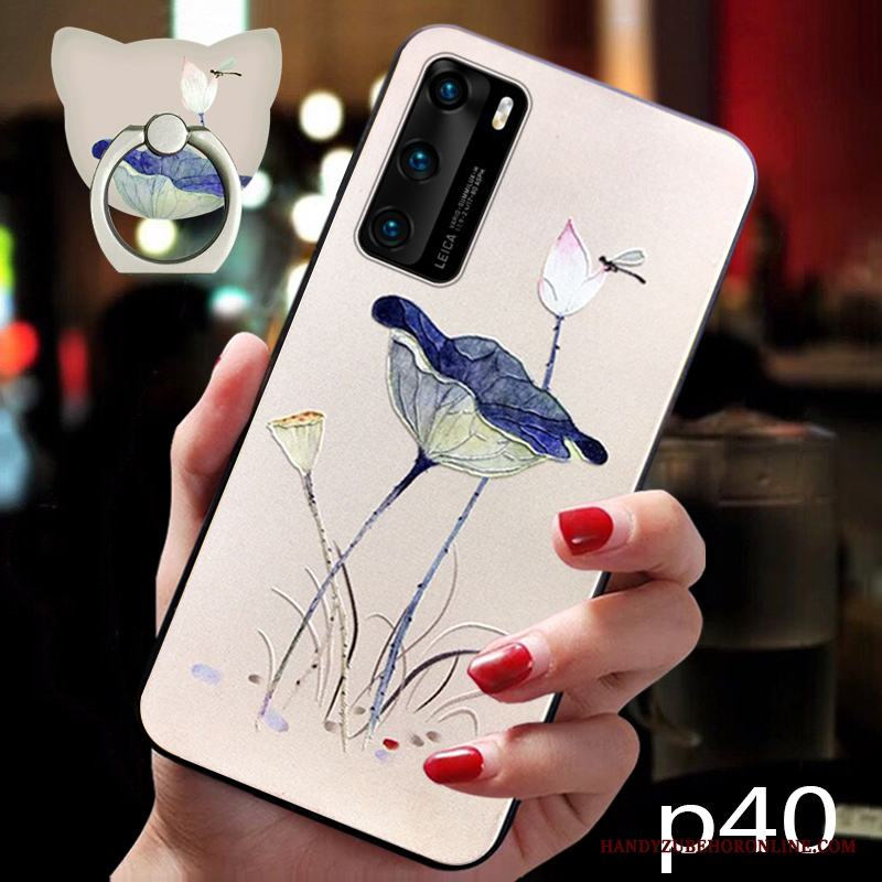 Huawei P40 Skal Retro Fallskydd Mjuk Ny All Inclusive Hängsmycken Silikon