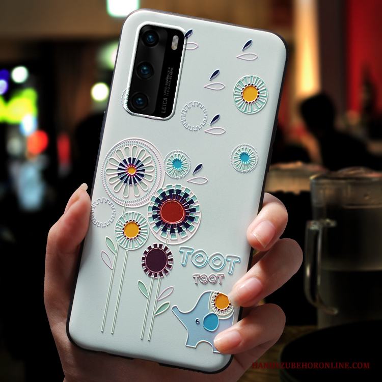Huawei P40 Tecknat Skal Telefon Silikon Ny Vind Mjuk Kreativa