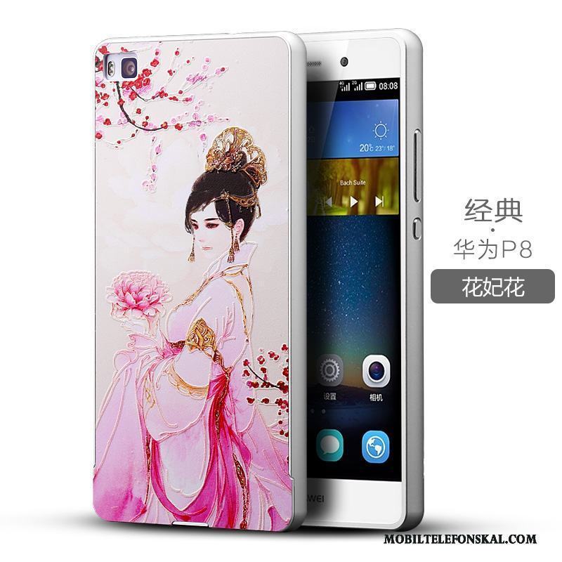 Huawei P8 Bakre Omslag Ljusblå Skydd Lättnad Skal Telefon Slim Fodral
