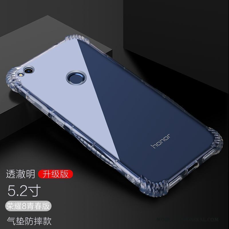 Huawei P8 Lite 2017 Transparent Silikon Skal Telefon Guld Fallskydd Fodral Mjuk