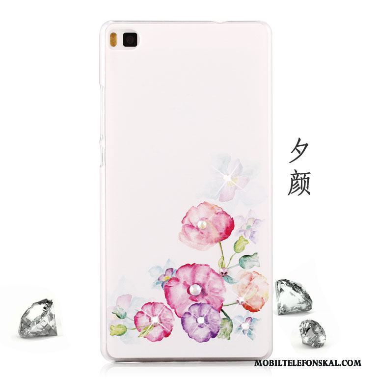 Huawei P8 Lite Målade Skal Telefon Skydd Fodral Rosa Ungdom Strass