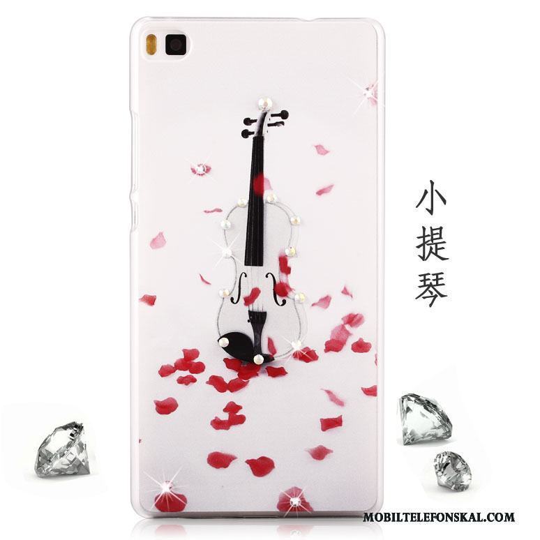 Huawei P8 Lite Målade Skal Telefon Skydd Fodral Rosa Ungdom Strass