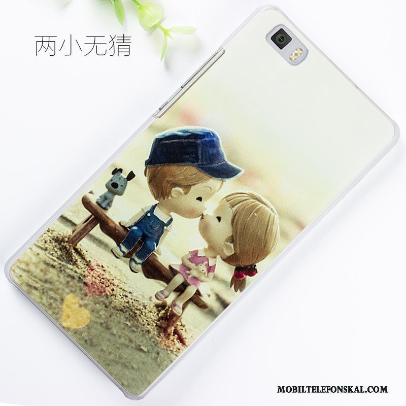 Huawei P8 Lite Skal Telefon Lättnad Fodral Skydd Målade Grå Ungdom