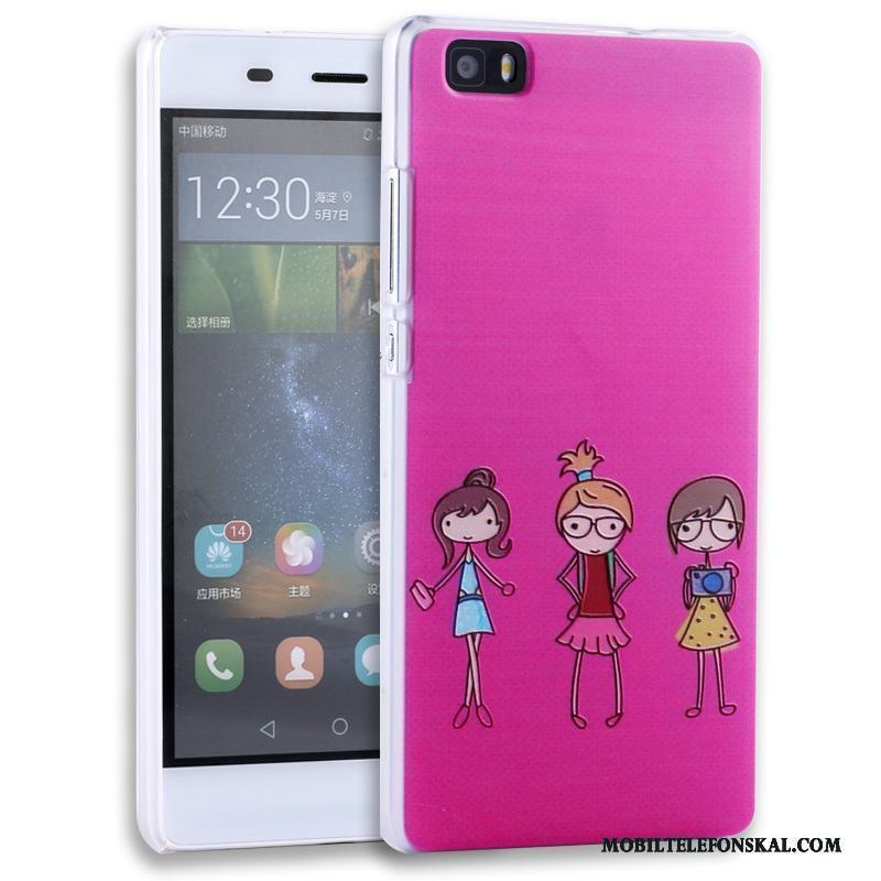 Huawei P8 Lite Skydd Lättnad Rosa Fodral Skal Telefon Ungdom