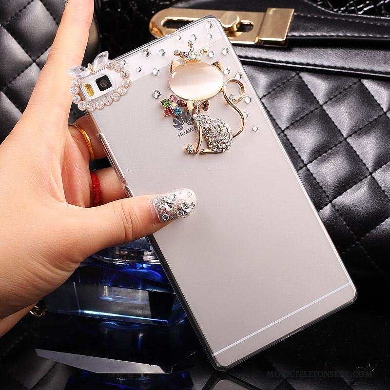 Huawei P8 Lite Skydd Silver Transparent Skal Telefon Hård Ungdom