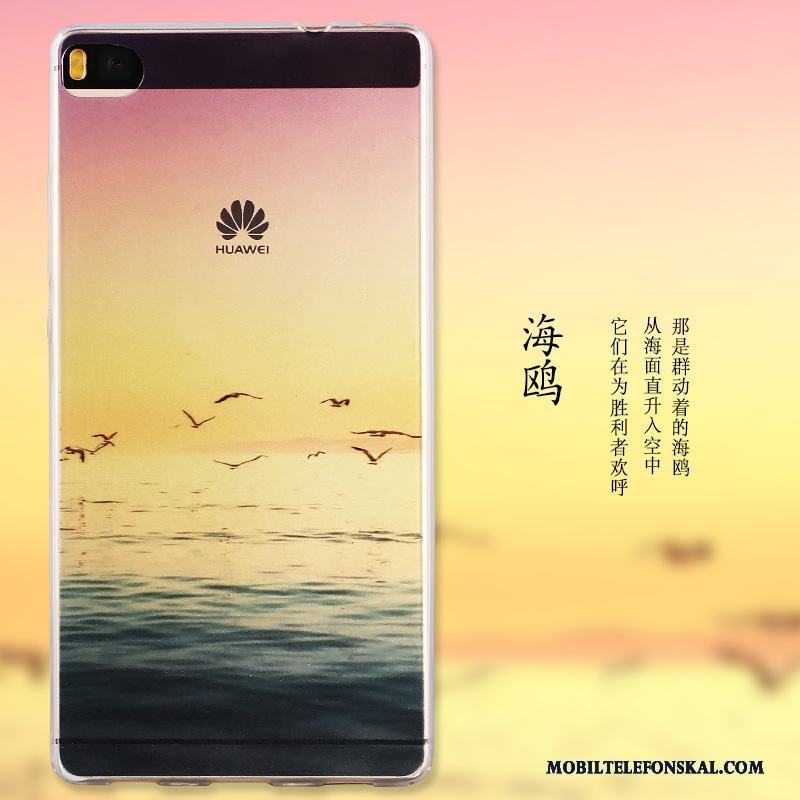 Huawei P8 Skal Målade Hög Fodral Blå Skydd Telefon