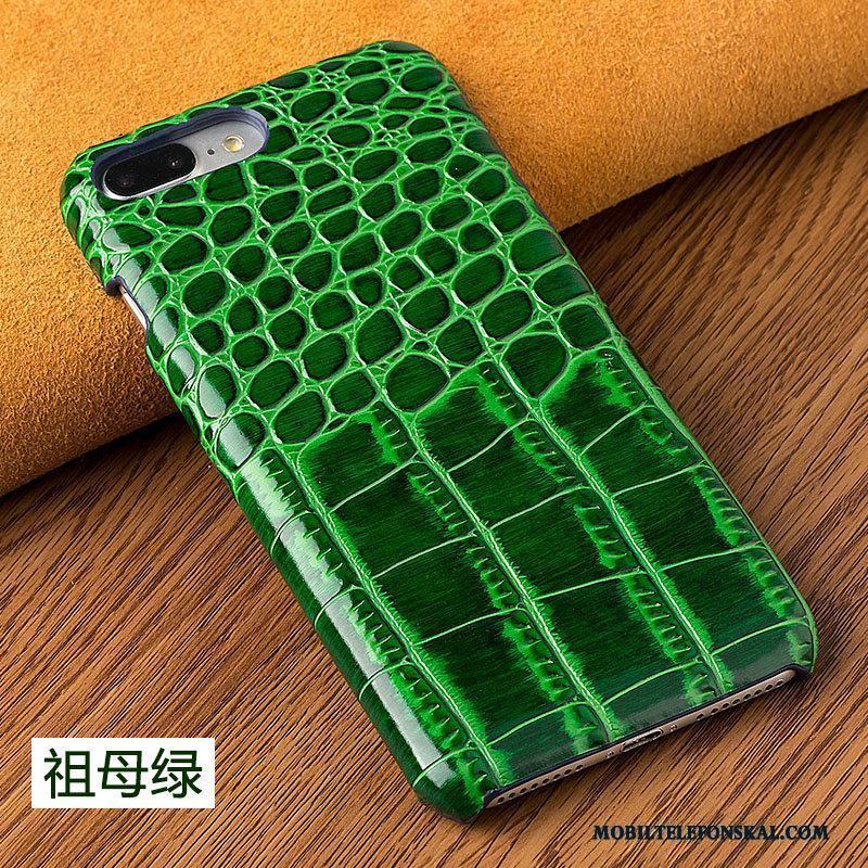 Huawei P9 Business Skal Telefon Lyxiga Läderfodral Mörkblå Bakre Omslag Grön