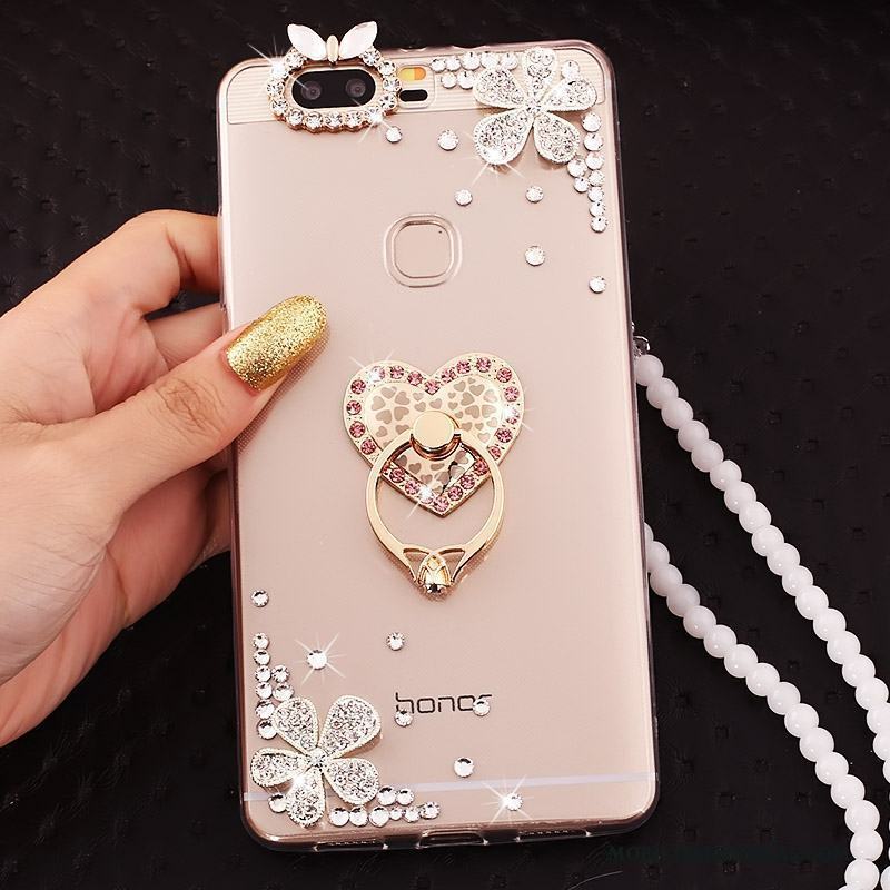 Huawei P9 Plus Skal Kreativa Hängande Nacke Support Rosa Personlighet Hängsmycken Skydd