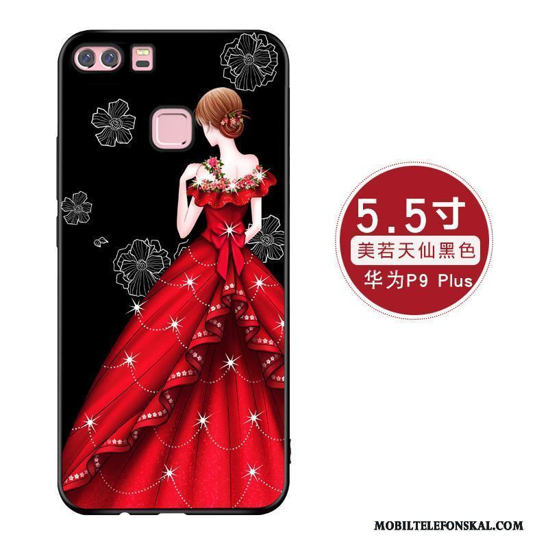 Huawei P9 Plus Skal Telefon Silikon All Inclusive Röd Fallskydd Tunn Ungdom