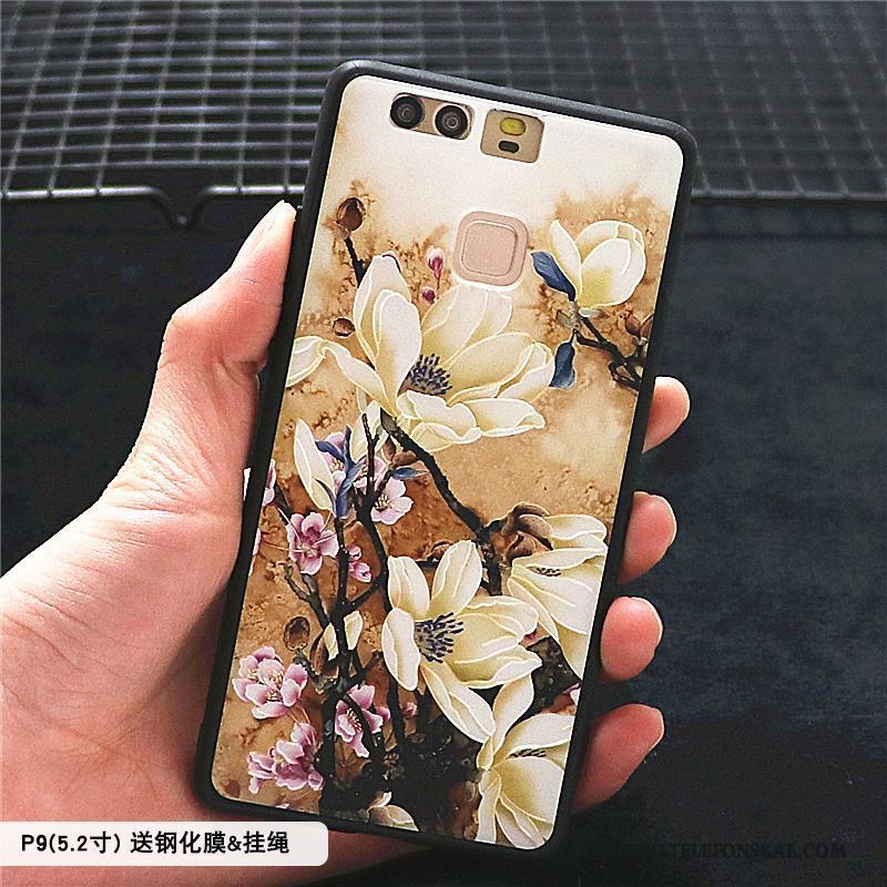 Huawei P9 Plus Skärmskydd Film Fodral Skal Telefon Hemming Vit Nubuck Mobil Telefon