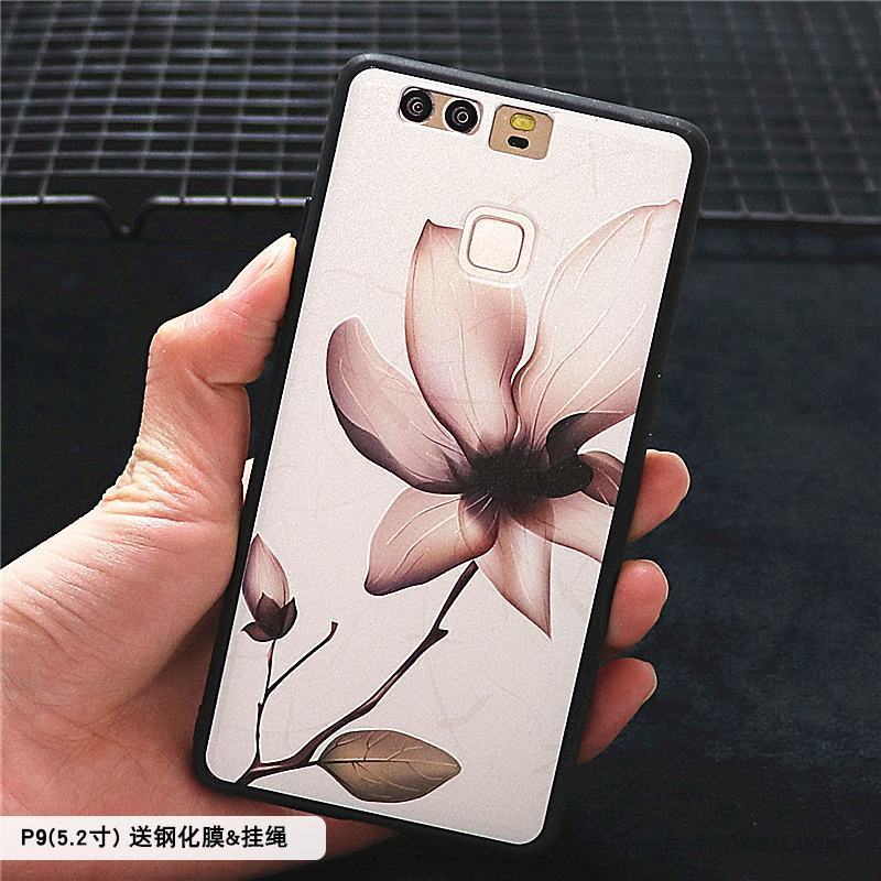 Huawei P9 Plus Skärmskydd Film Fodral Skal Telefon Hemming Vit Nubuck Mobil Telefon