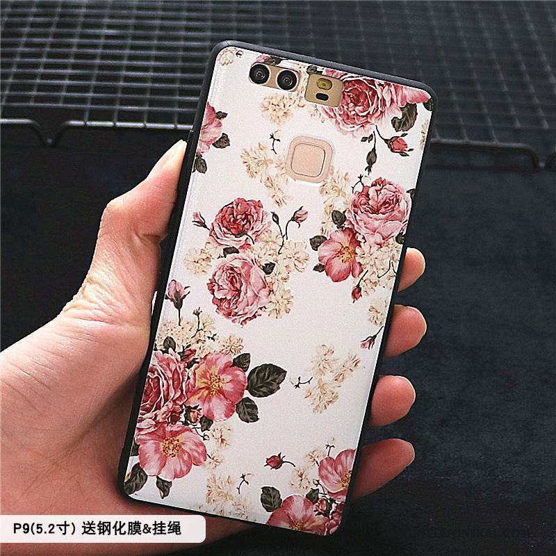 Huawei P9 Plus Skärmskydd Film Fodral Skal Telefon Hemming Vit Nubuck Mobil Telefon