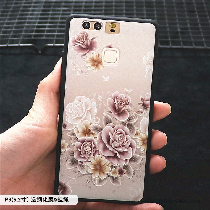 Huawei P9 Plus Skärmskydd Film Fodral Skal Telefon Hemming Vit Nubuck Mobil Telefon