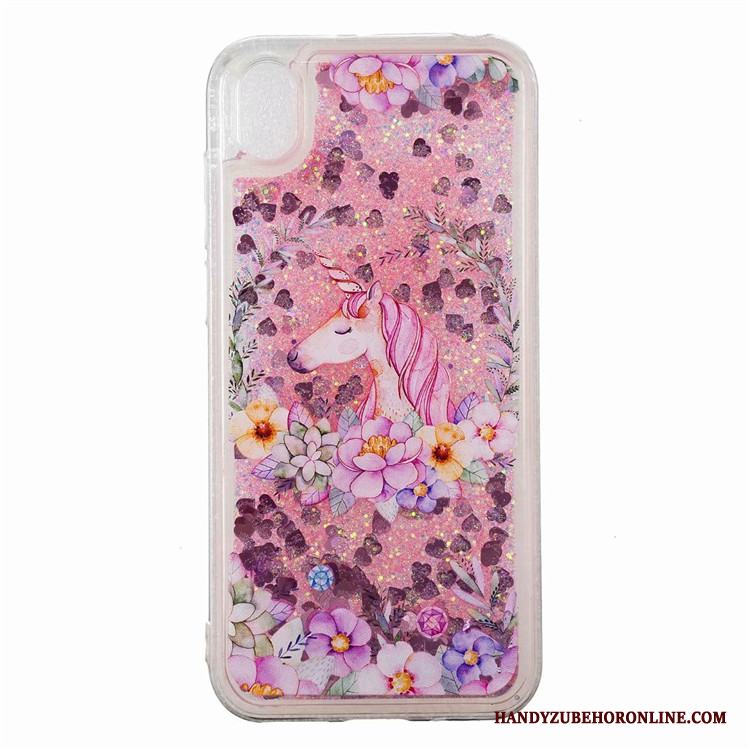 Huawei Y5 2019 Fallskydd Purpur Tecknat Skal Telefon All Inclusive Fodral Mobil Telefon