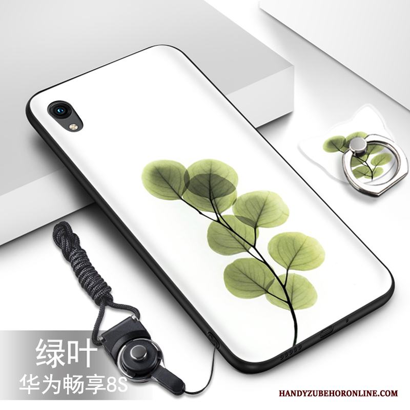 Huawei Y5 2019 Fodral Grön Mjuk Tecknat Skal Telefon Skydd Silikon