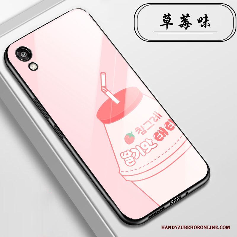 Huawei Y5 2019 Tecknat Liten Rosa Mjuk Glas Skal Telefon Kyla