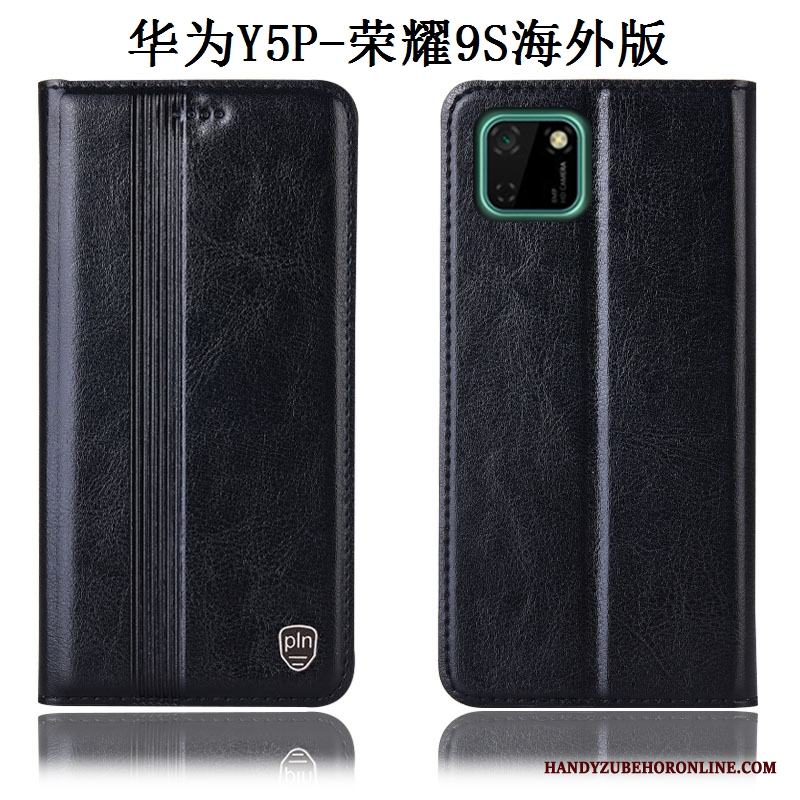 Huawei Y5p Läderfodral Fallskydd Skal Telefon Mörkblå All Inclusive