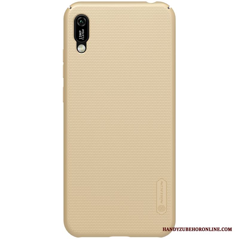 Huawei Y6 2019 Hård Guld Glidskydds Skal Telefon Fodral Trend Nubuck