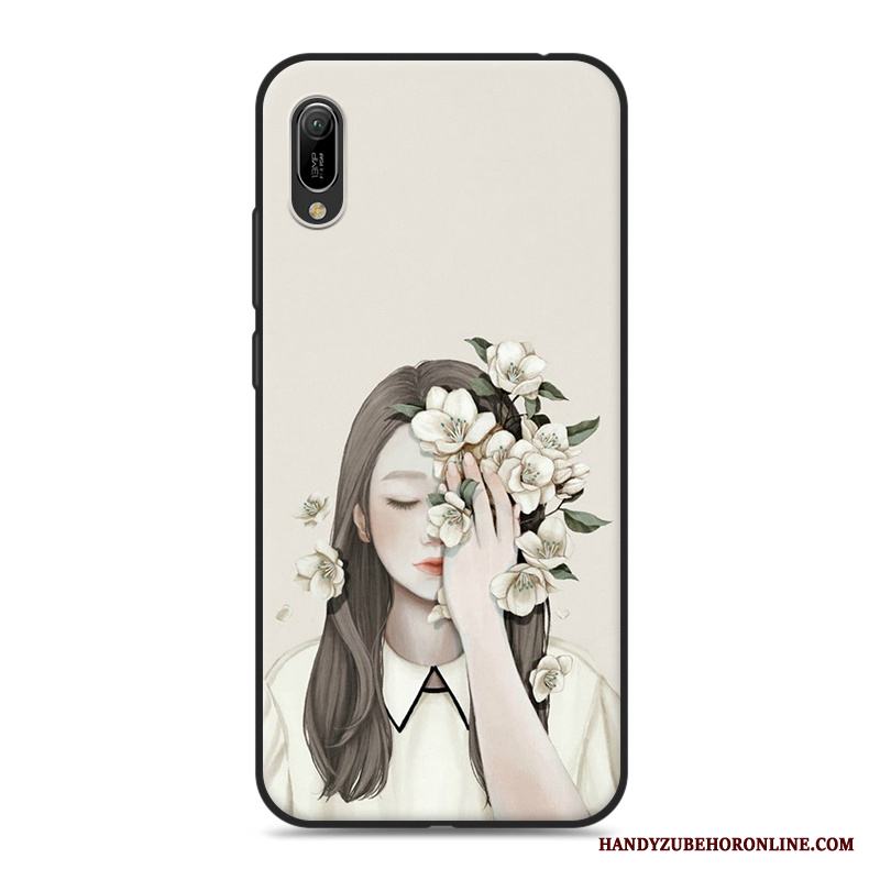 Huawei Y6 2019 Liten Kyla Skal Telefon Konst Rosa