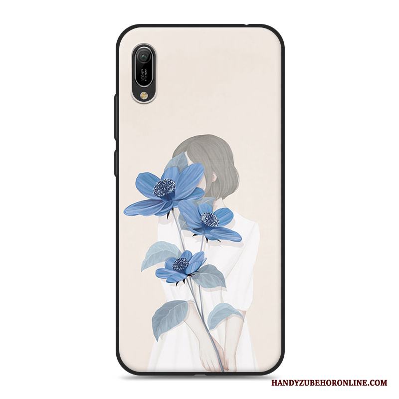 Huawei Y6 2019 Liten Kyla Skal Telefon Konst Rosa
