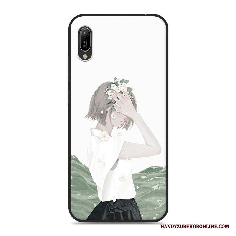 Huawei Y6 2019 Liten Kyla Skal Telefon Konst Rosa