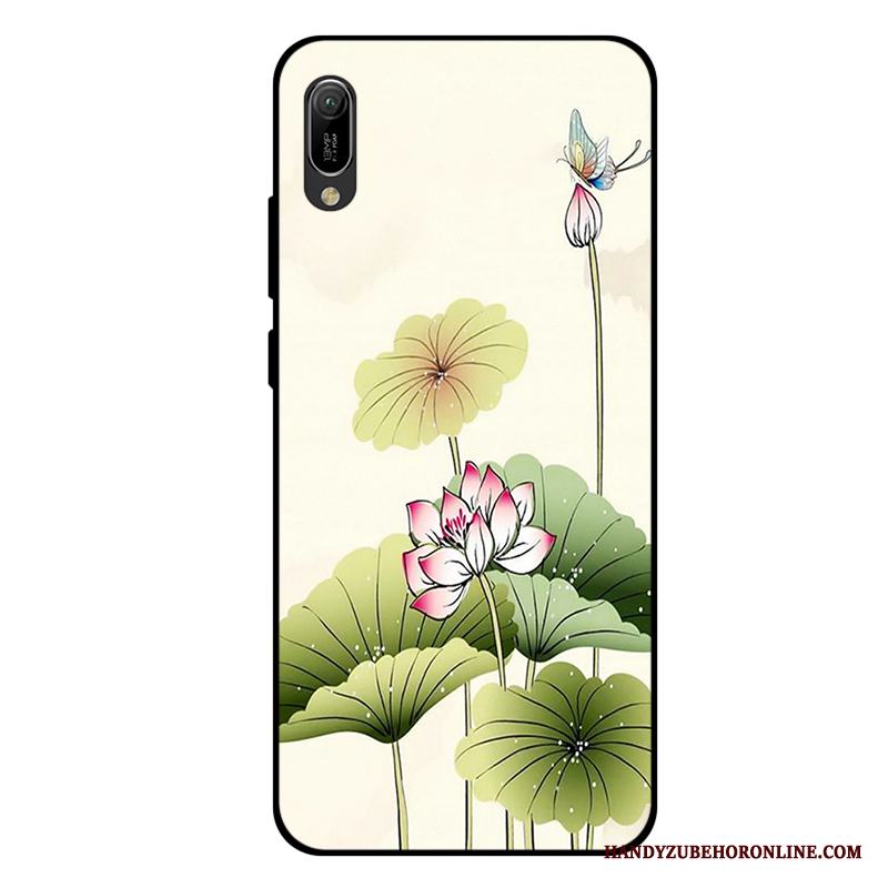 Huawei Y6 2019 Liten Skal Telefon Kyla Blå Nubuck All Inclusive Anpassa