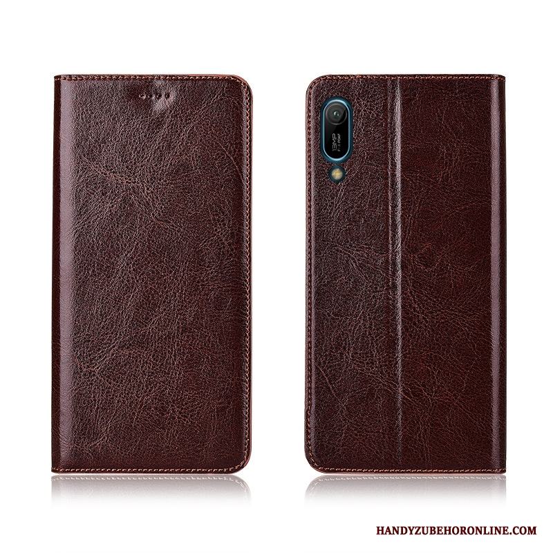 Huawei Y6 2019 Mjuk Silikon Täcka Skal Läderfodral Mönster Telefon