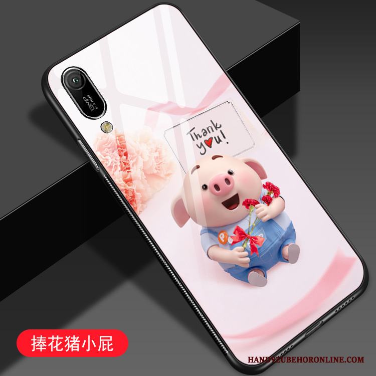Huawei Y6 2019 Spegel Vacker Net Red Par Liten Fodral Skal Telefon